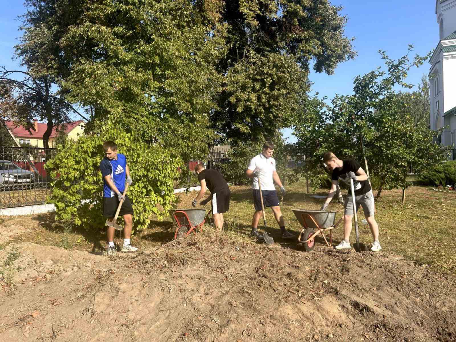 За работой