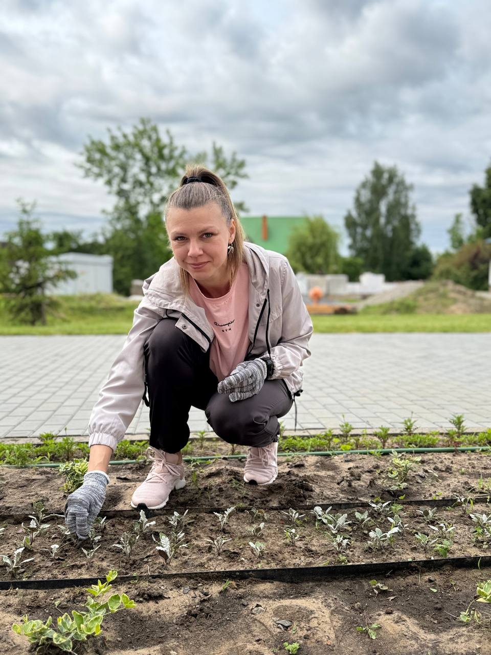 За работой