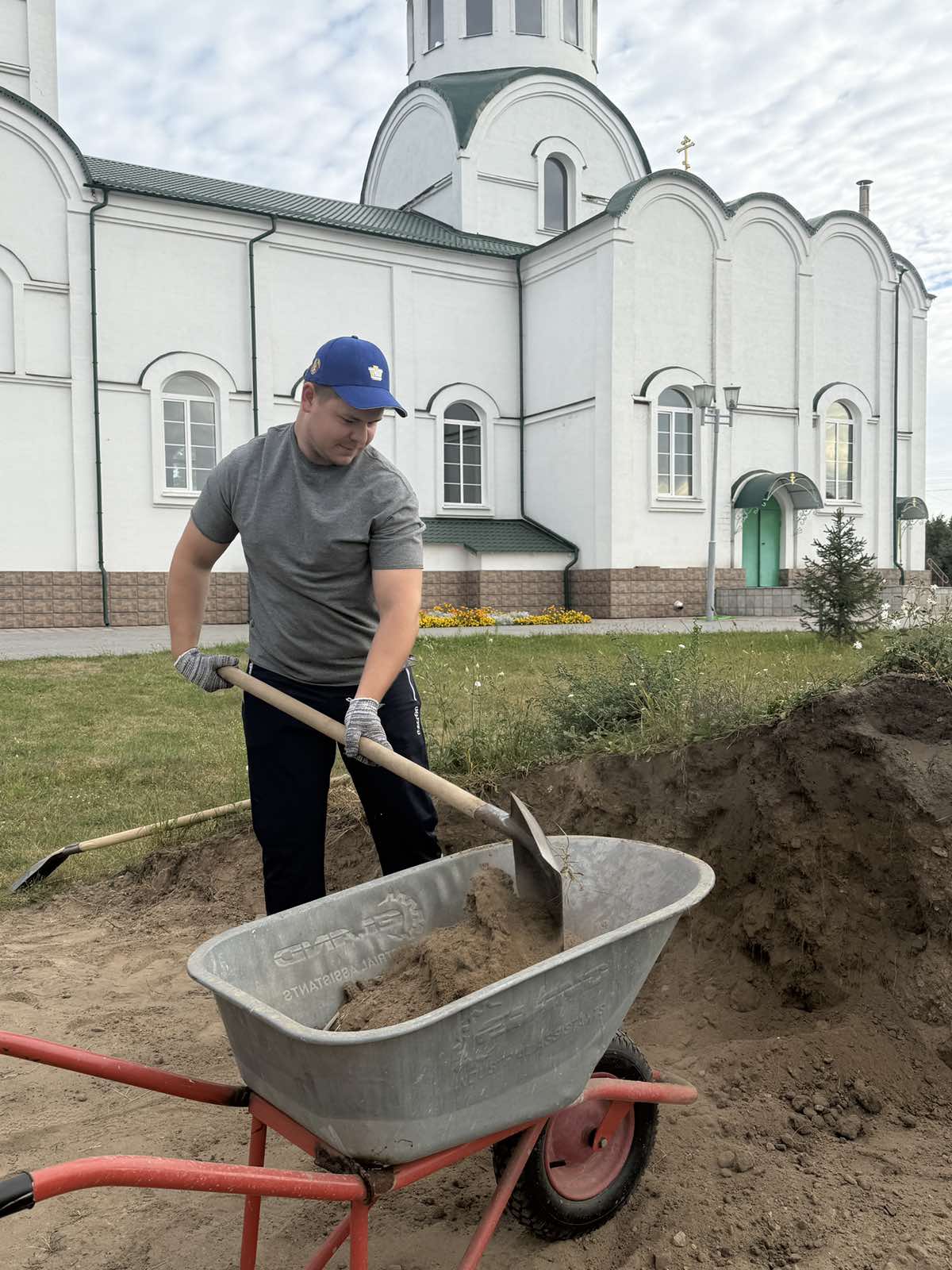За работой