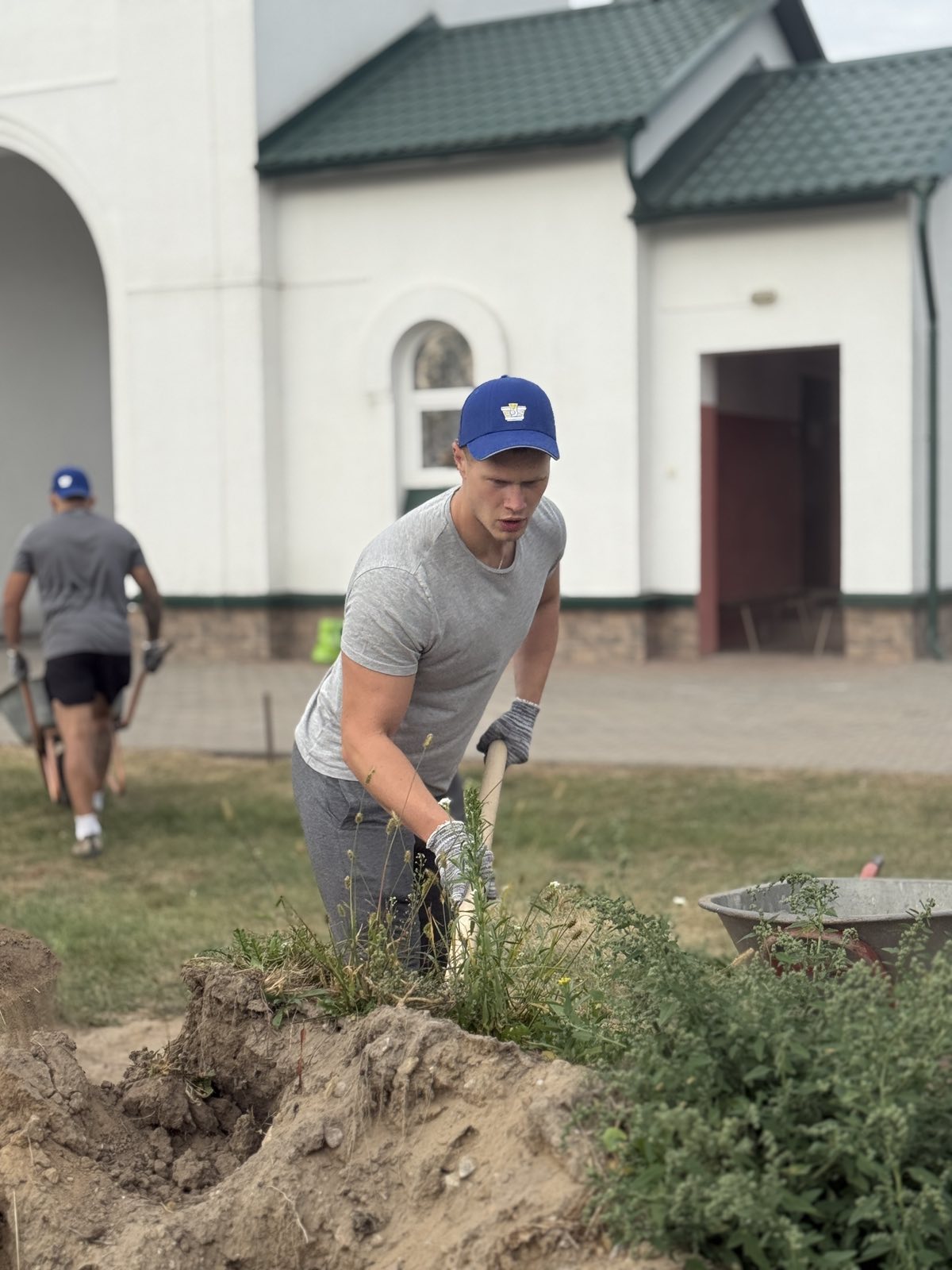 За работой