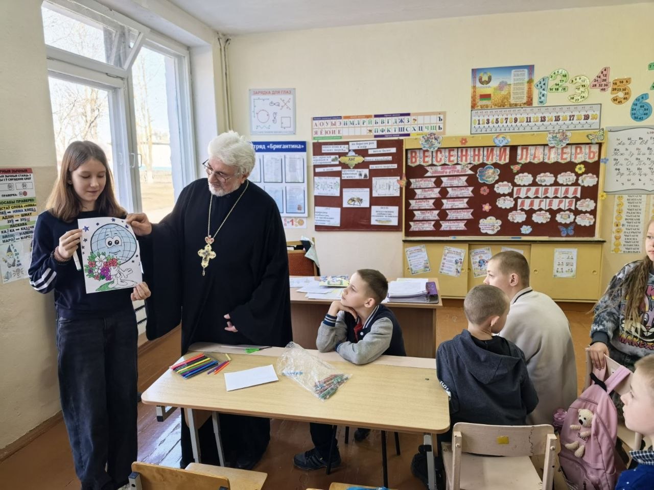 Во время беседы