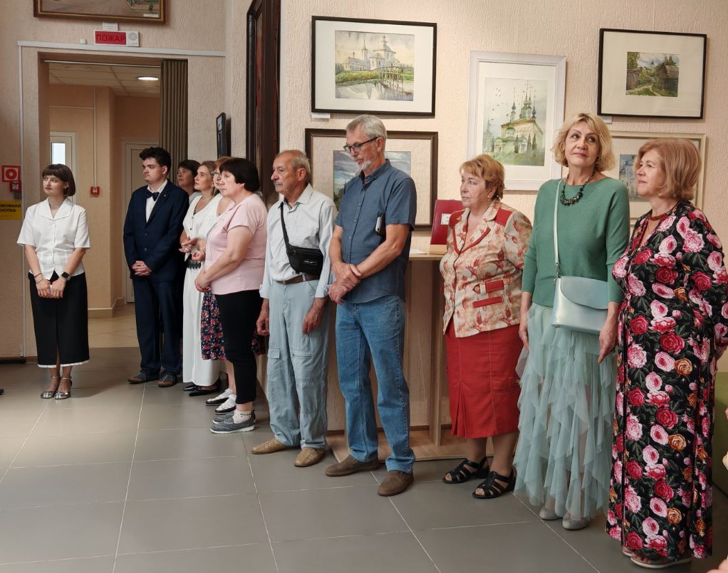 На открытии выставки