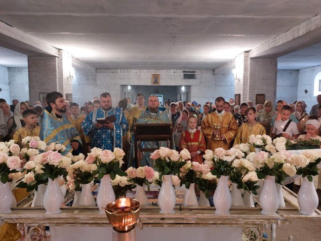 Молебен в храме святого мученика Иоанна Воина