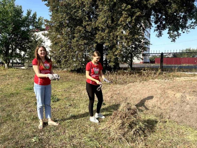 За работой